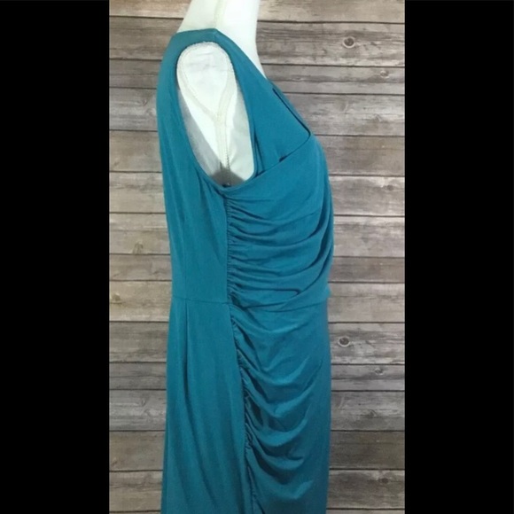 Lane Bryant Turquoise Drape wrap dress! - Picture 3 of 4